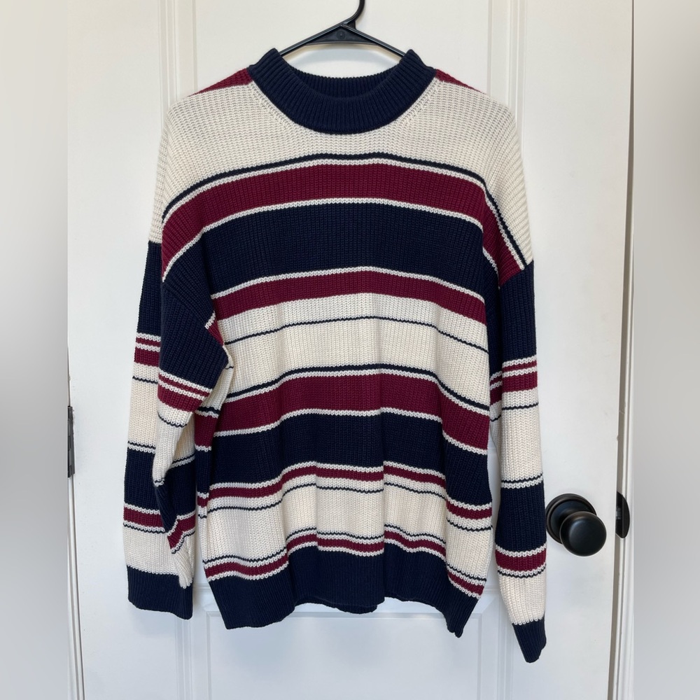 Striped Crew Sweater